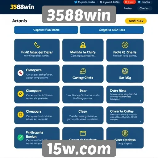 Recursos e funcionalidades do site 3588win